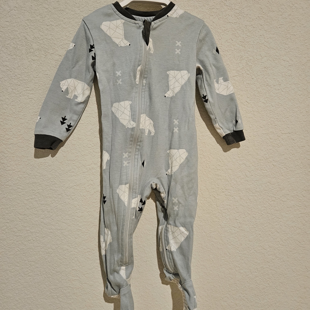 Cozy Polar Bear Kids Footie Pajamas